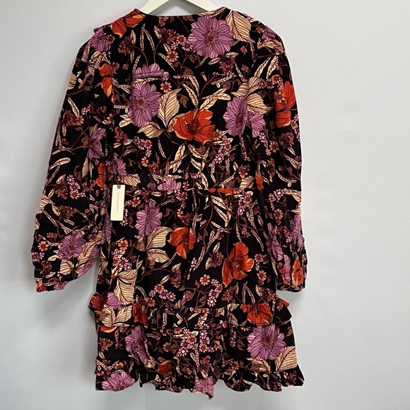 NWT Anthropologie Pilcro Tiered Floral Corduroy Dress S - Picture 13 of 16